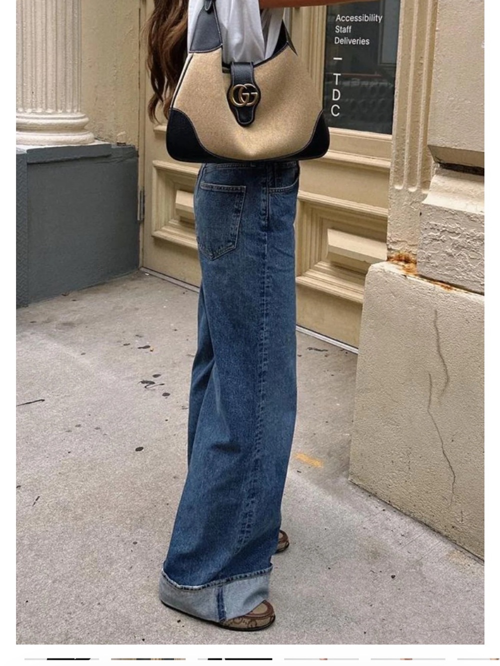 Agolde Wide-Leg High-Rise Jeans in Denim Blue